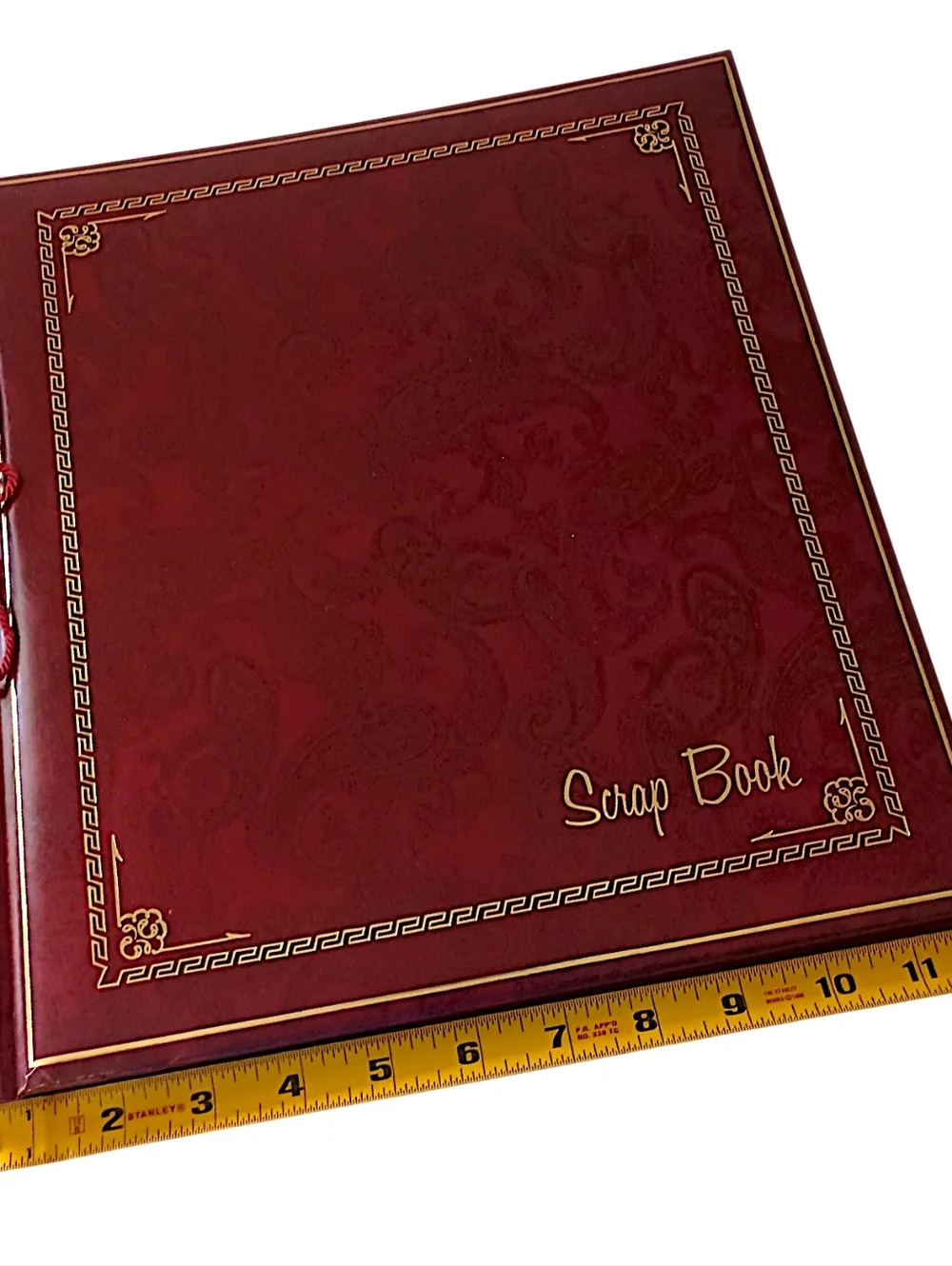 Vintage Springfield‎ Scrapbook Photo Mount Pages Burgundy USA Paisley Heirloom